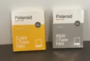 Polaroid Film Lot (Color & Black White) B&W for I-Type (8 Sheets Each) 16 Total