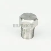 1/8" BSPT male End Cap 304 stainless steel Countersunk Plug hex head
