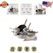 Versatile 14-Piece Nonstick Cookware Set with Bakelite Handles for Easy Cooking