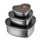 350/900/1900ml Food Container with Lid Meal Prep Microwave Safe Food