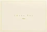 Gold and Cream Thank You Notes (Stationery, Note Cards, Boxed Cards) (Note Card Series)