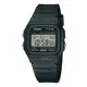 【CASIO】經典運動電子腕錶-黑x綠框(F-91W-3)正版宏崑公司貨