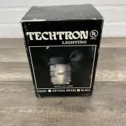 NIB Vintage Globe Techtron Outdoor Light Jelly Jar Wall Lantern; Black