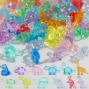 Bigwaves 240pcs Mini Dinosaur Figures, Mini Resin Animals to Hide, Bulk Plastic Dinosaur, Birthday Party, Sensory Bin, Prize Box Toys Classroom&Vase Filler