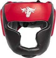 Boxing Head Guard Artificial Leather for Face, Ears and Cheeks Protection Head Gear for Boxing, Mauy Thai, Kickboxing, MMA and Martial Arts Training by Javson