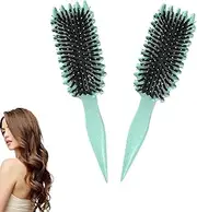YUANXINGLU 2 Pcs Curl Defining Brush for Curly Hair - Wet Hair Styling, Clumping, and Definition - Reduce Pulling and Separation - Shaping & Defining Curls - Suitable for Women and Men (Green)