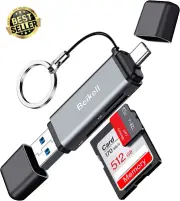 USB 3.0/USB-C SD Card Reader,High-Speed OTG Adapter for SD/MicroSD, PC & Android
