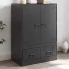 Highboard Black 67x39x95 cm Steel vidaXL