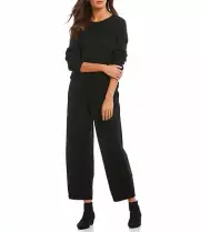Eileen Fisher Merino Sparkle Crew Neck Top In Responsible Wool S / P $258