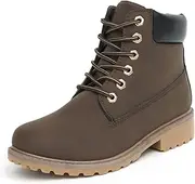 [sofysofy] Women's Work Boots Comfortable - Waterproof Outdoor Lace Up Combat Black Camel Booties