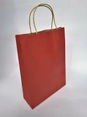 30 large terracotta earthy paper twist loop handle carry gift bags 420x310x110mm