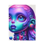 Velveteen Plush Blanket Surreal Spooky Cute Character Art
