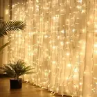 Fairy Curtain Lights String Light 300 LED Warm White Outdoor Indoor Wall Decor