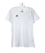 Adidas Tabela 18 Short Sleeve Soccer Top Women's Medium White V-Neck Climalite