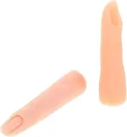NULYLU 2pcs Flexible Silicone Finger Model for Nail Art Realistic Practice Hands Skin Tones for Manicure Training Salon Use