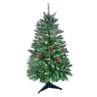 COMET 4呎雙葉雪花漆松果聖誕樹(CTA0036)