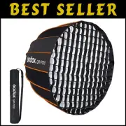 Lightweight Folding Softbox - 120cm Parabolic with Reflective Silver Interior
