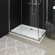 Rectangular ABS Shower Base Tray White 80x110 cm vidaXL