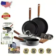 Mayflower Pro Healthy Ceramic Nonstick 9-Piece Cookware Set - Induction Ready