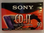 SONY Normal Bias Blank Audio Cassette Tapes CD-IT Slide Case 90 Min