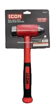 HIGH QUALITY ICON 32oz Dead Blow Ball Peen Hammer w/ Steel Reinforced Handle