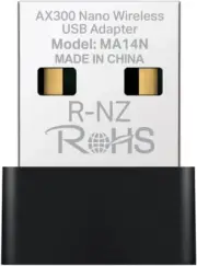 AX300 Nano Wireless USB Adapter, Wi-Fi 6, Lower Latency Gameplay, WPA Security,