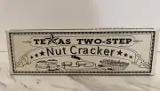 Texas Two Step NUT CRACKER 2 Piece Wood & Steel Pecans Walnuts Almonds