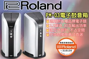 全新公司貨保固現貨 Roland PM-03 電子鼓 30瓦 音箱  TD1DMK TD1KPX2 TD1K TD1KV