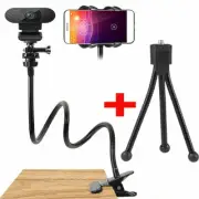 21inch Webcam Stand Flexible Gooseneck Mount Stand + Mini Tripod For Cell Phone