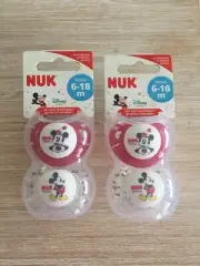 NUK Disney Mickey Mouse Silicone Soother (6-18 Months) 4 soothers total