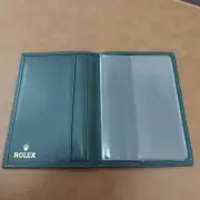 VINTAGE ROLEX GREEN CARD/DOCUMENT HOLDER / WALLET Plastic holders