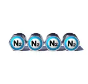 Light Blue N2 Nitrogen Tire Valve Caps (Style 2) - Chrome Coated - Universal