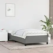 Bed Furniture Bed Frame Without Mattress Dark Grey King Single Fabric