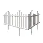 Zippity Outdoor Products Madison No-Dig Vinyl Garden Picket Fence Panel Kit