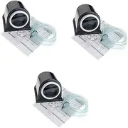 Vaguelly 3 Sets 2 Boost Gauge for Car 52mm Boost Pressure Gauge Meter Auto Car in-hg Psi Instrument with Circular Polishing