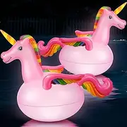Silkfly 2 Pcs Floating Solar Lights Giant Floating Lights LED Solar Pool Lights Inflatable IP68 Light up Pool Floats for Swimming Pool Pond Hot Tub Party Wedding Decor