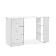 Computer Desk Drawer Shelf Cabinet White 120CM