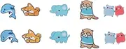 ULDIGI 10pcs Cartoon Animal Embroidery Patch Embroidered Pants Jacket Sewing Decorative Aesthetic Embroidery Patches Fabric Decoration Animal Shape Repair Patches DIY Patch Cloth