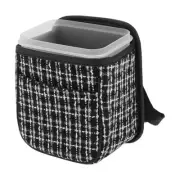 Car Trash Can Portable and Hanging Front Rear Seats Back Trash Bin Black 1pcs