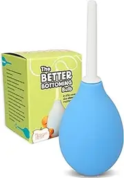 Bottom’s Digest Enema Bulb 3.0-oz Douche with Easy-Clean 6-cm White Tip for Men & Women