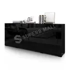 High Gloss Modern Sideboard Buffet Storage Cabinet Cupboard Table 4 Doors Black