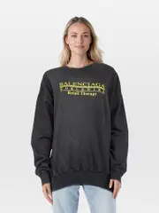 Grey Distressed Logo Sweatshirt