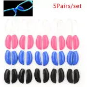 5 Pairs/set Eyeglasses Glasses Anti-slip Silicone Nose Pads Stick on Nose H' CR