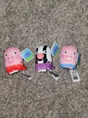 Peppa Pig Podpals, Set Of 3 Mini Plush Figures, NEW!