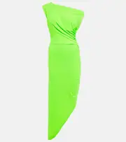 [Norma Kamali] Norma Kamali Diana asymmetrical mini dress AU 16 green