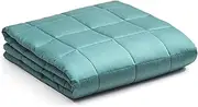 YnM Bamboo Weighted Blanket, 100% Natural Bamboo Viscose Material with Premium Glass Beads (Sea Grass, 152cmx203cm 9kg), Suit for One Person(80~95kg) Use on Queen/King Bed