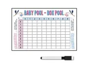 Erasable Baby Birth Box Square Pool Guess Date Time Shower Office Pool Game