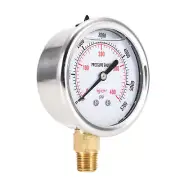Hydraulic Liquid Filled Fuel Pressure Gauge 0‑5700 PSI US Thread
