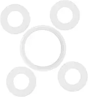 Gatuida 5pcs Connector Seal Gasket for Air Pump Ring Replacement Portable Gasket Seals for Connector Connection Part Valve Air Pump Gasket Repair Pressure Kit Pool White Rubber