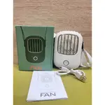 HANGING NECK FAN USB充電掛脖風扇 手持靜音攜電風扇 小風扇(白色)